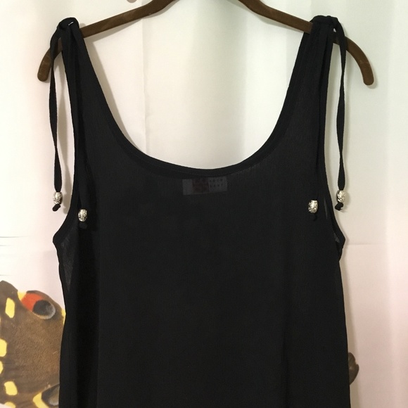 Coco Reef Women's Black Cover-Up Shoulder Tassels - Picture 2 of 5